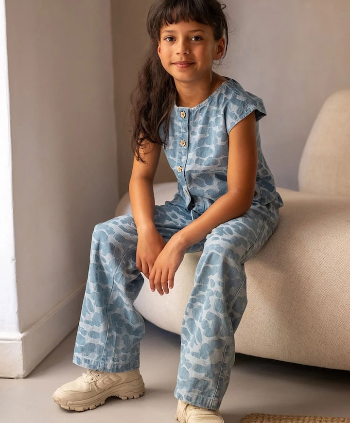 Fleur chambrey meisjes broek blauw