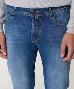 Nick Slim 5 pkt heren jeans blauw