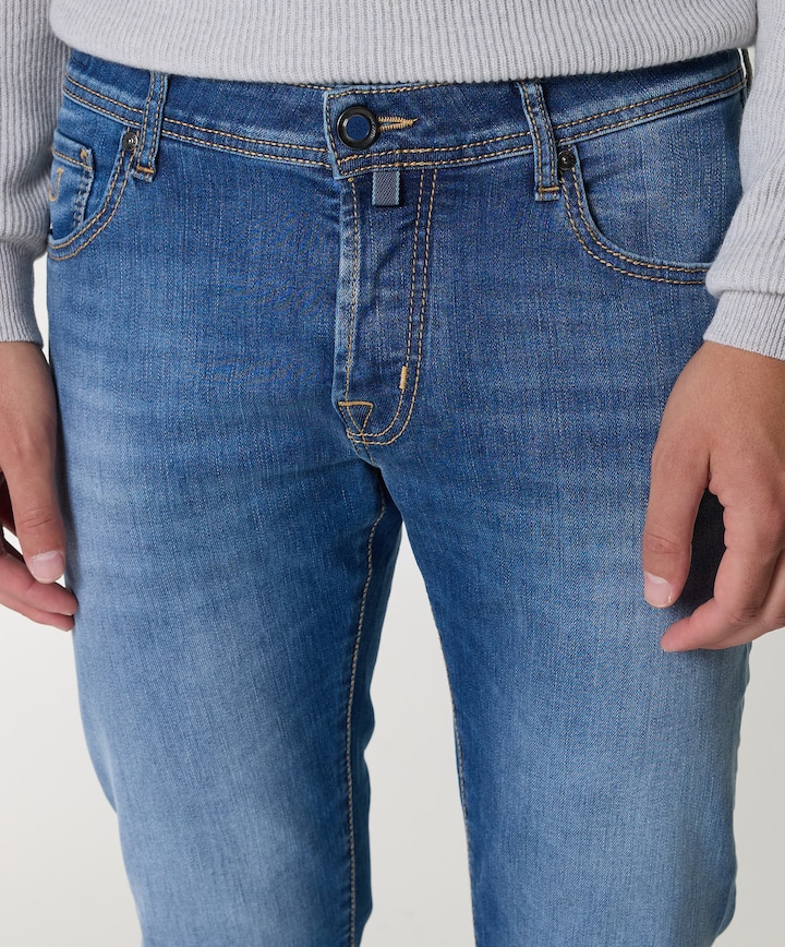 Nick Slim 5 pkt heren jeans blauw