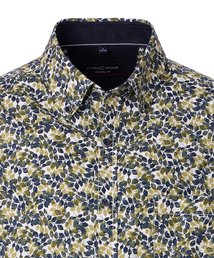 Heren overhemd lange mouw groen