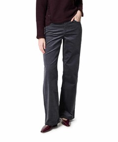 Claudette Shiny Cord broek grijs