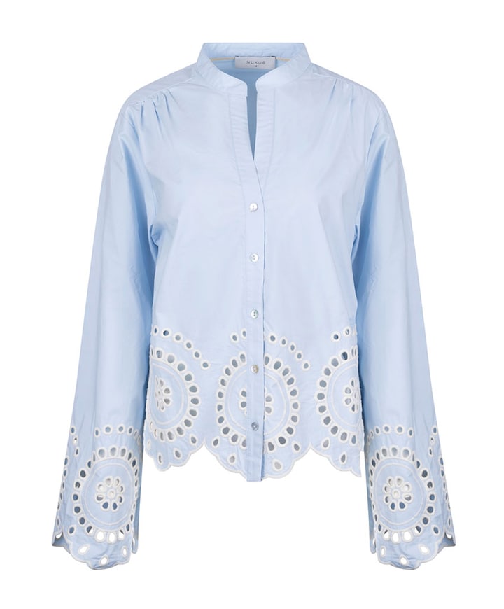 Dames blouse blauw