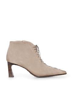 dames enkellaarzen beige