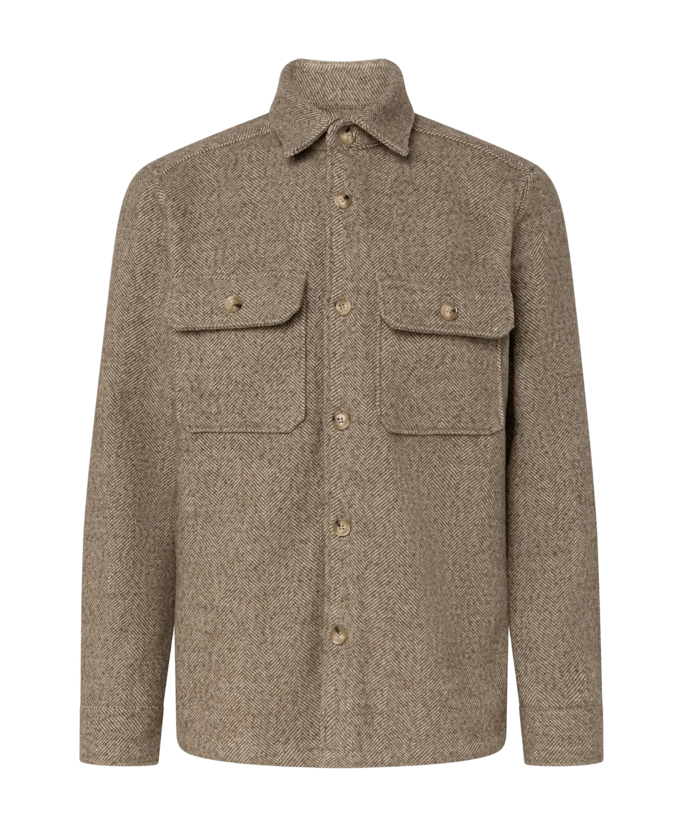 Heren overshirt beige