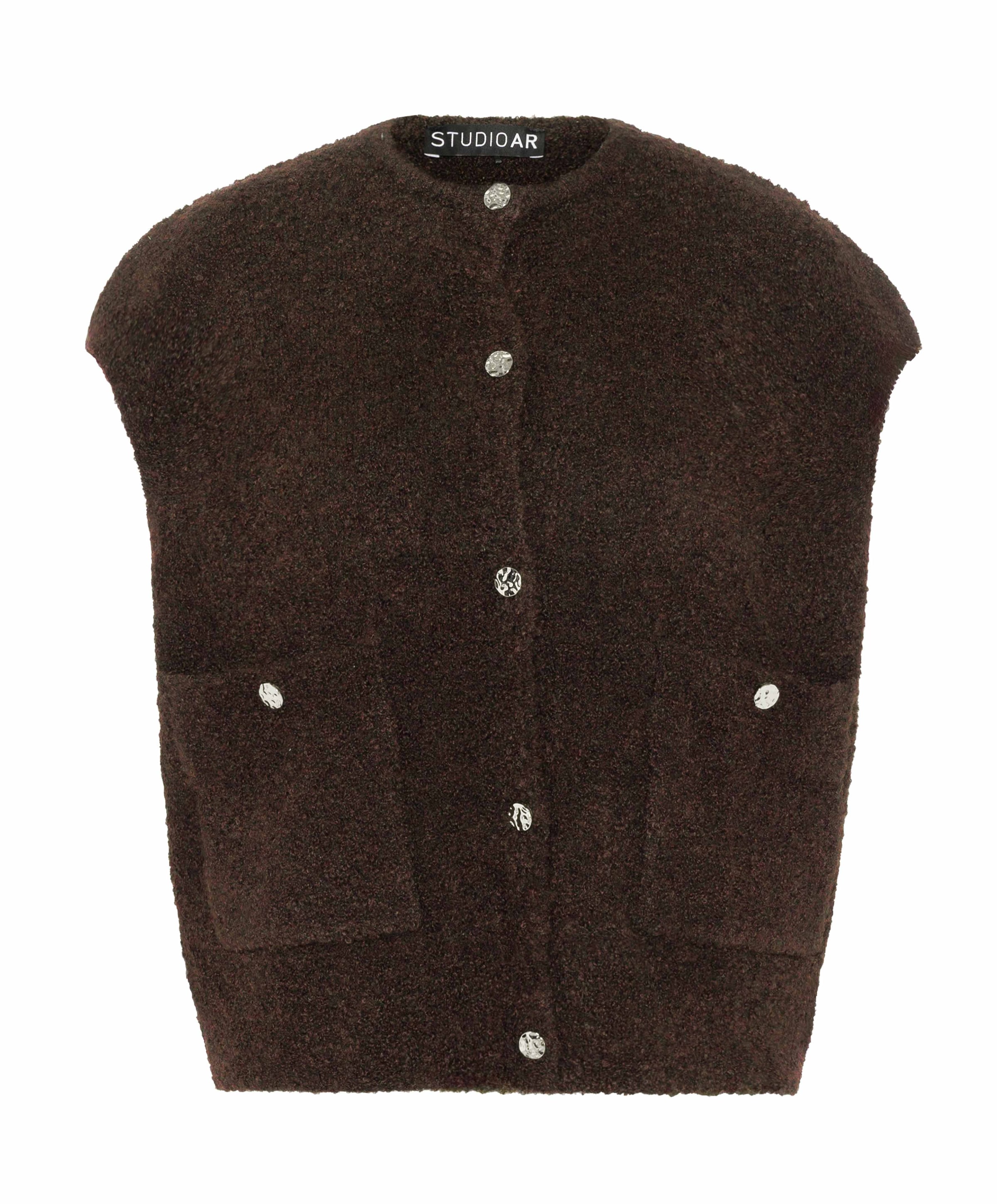 Dames gilet bruin