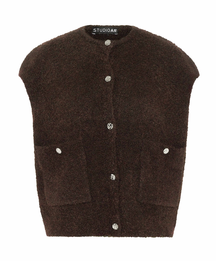 Dames gilet bruin