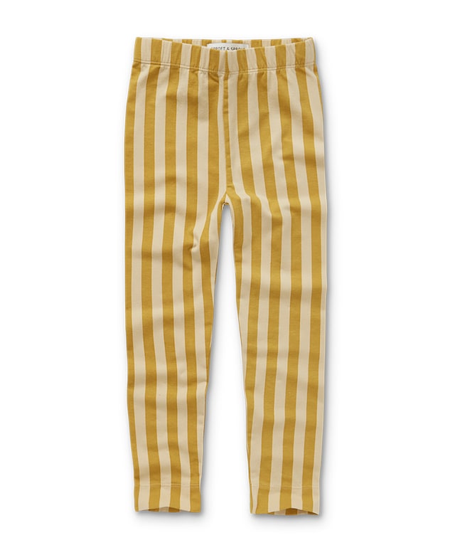 Legging stripe print broek  geel