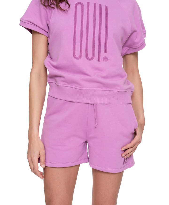 Shorts sweat OUI dames broek paars