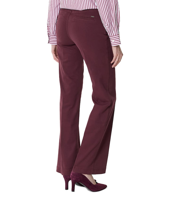 Pull On Slim dames broek bordeaux