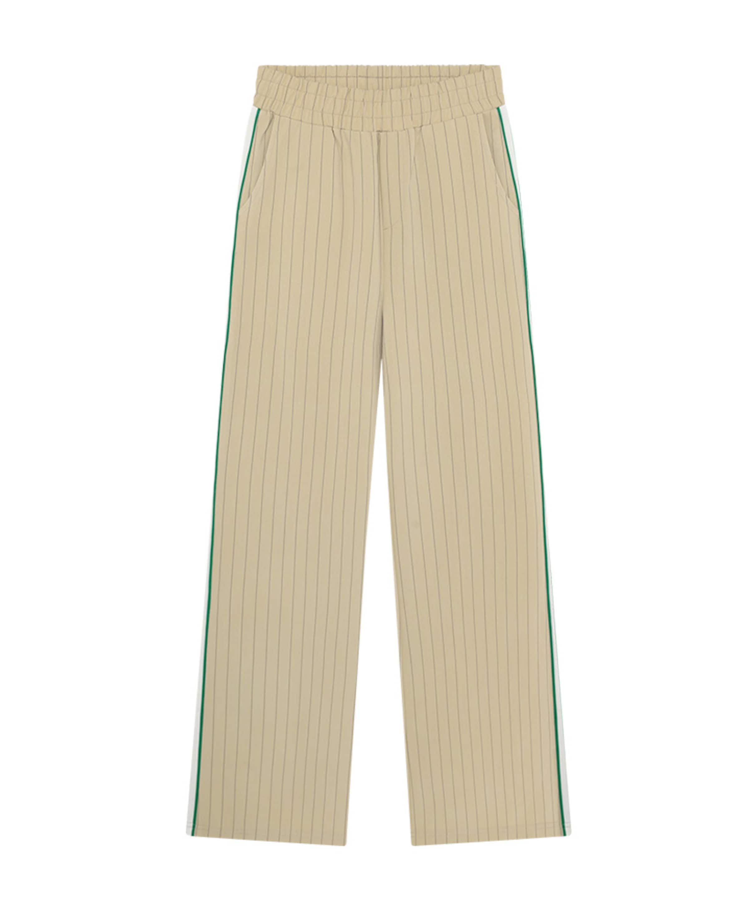 Wide Pinstripe meisjes broek beige