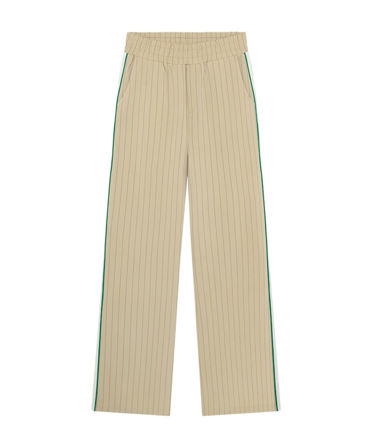 Wide Pinstripe meisjes broek beige