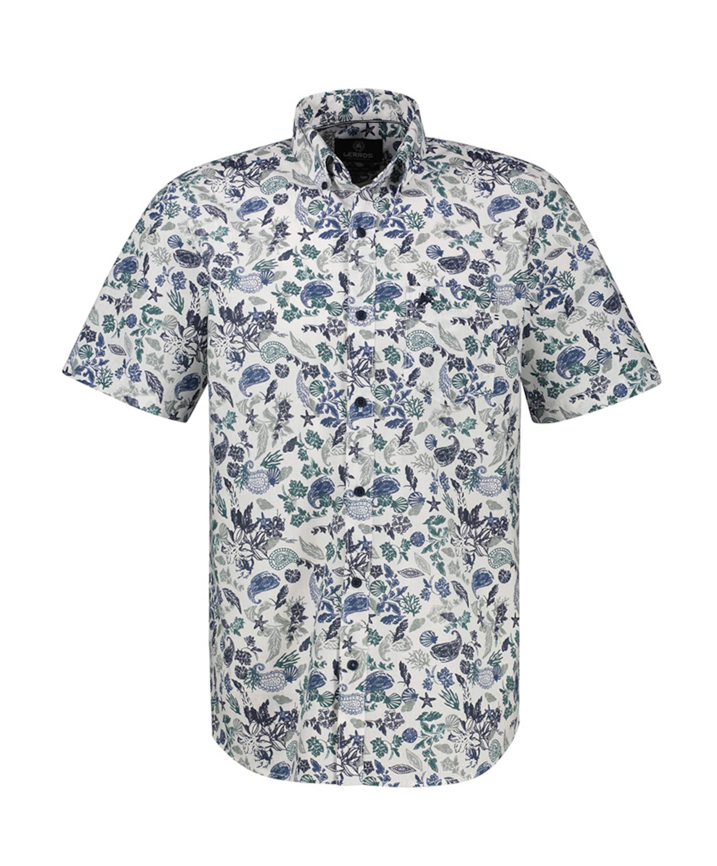 Heren overhemd korte mouw ecru