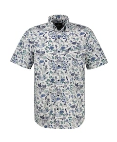 Heren overhemd korte mouw ecru