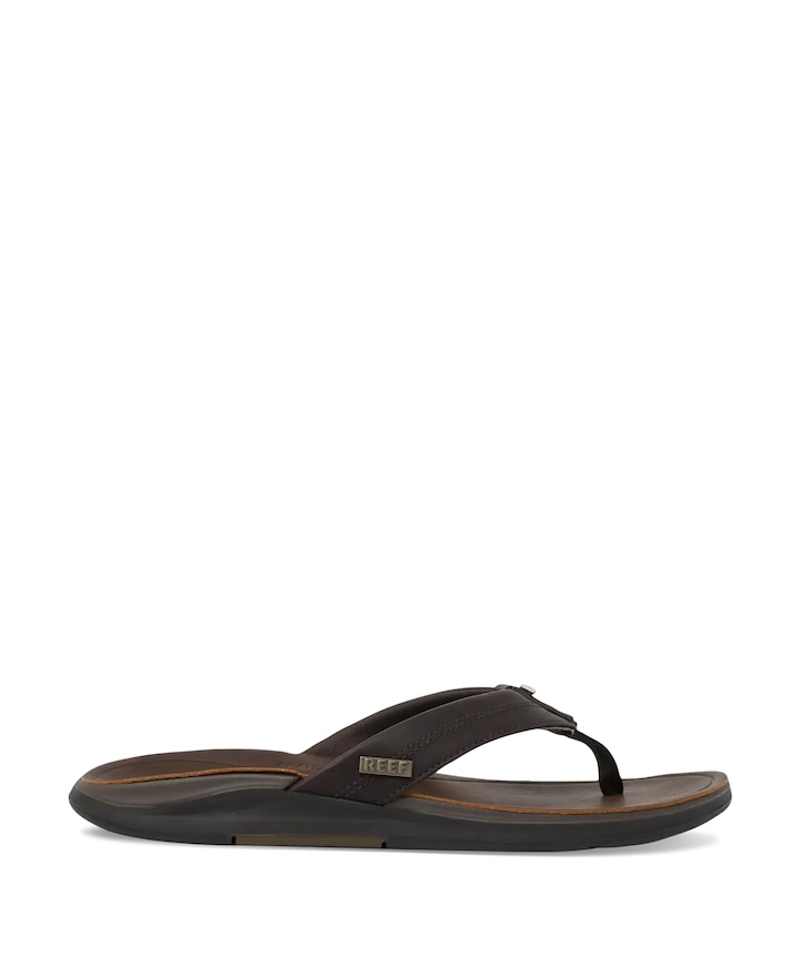 Leather offshore heren slipper bruin