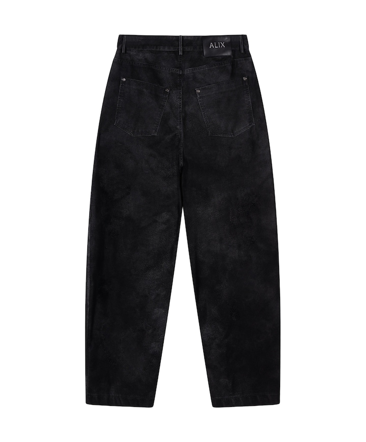 FAUX SUEDE dames broek zwart
