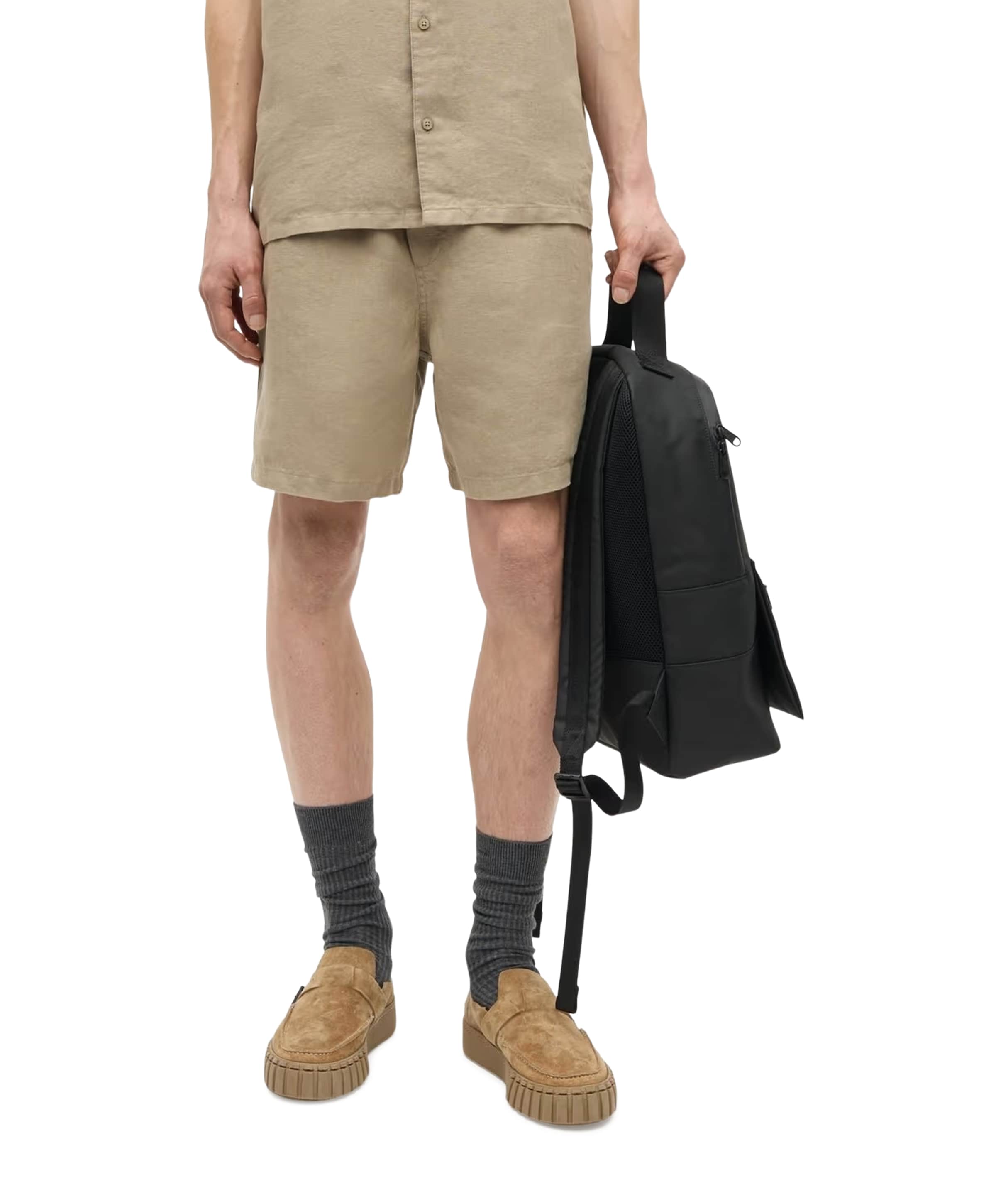 Sajabari heren korte broek beige