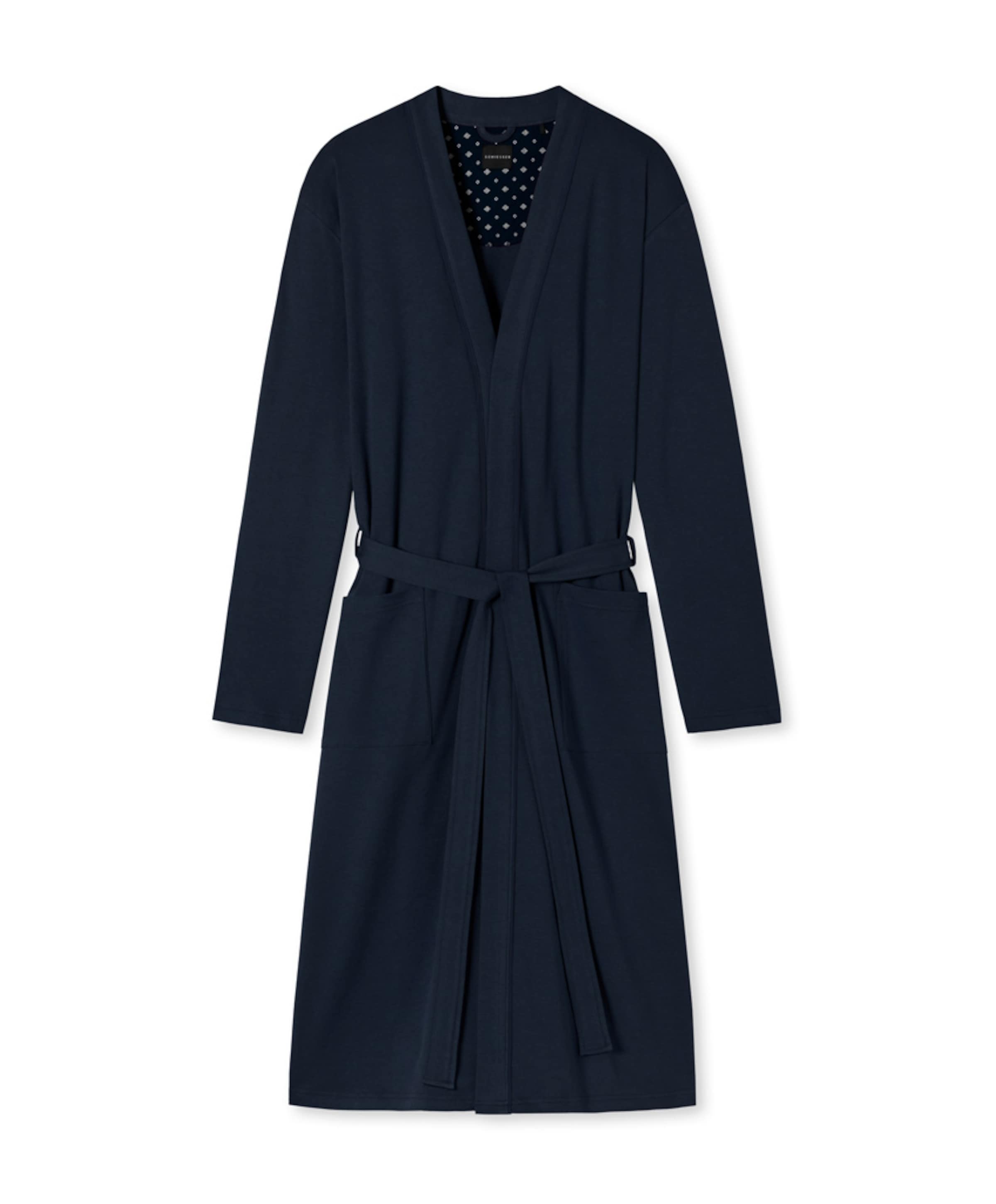 Heren ochtendjas blauw