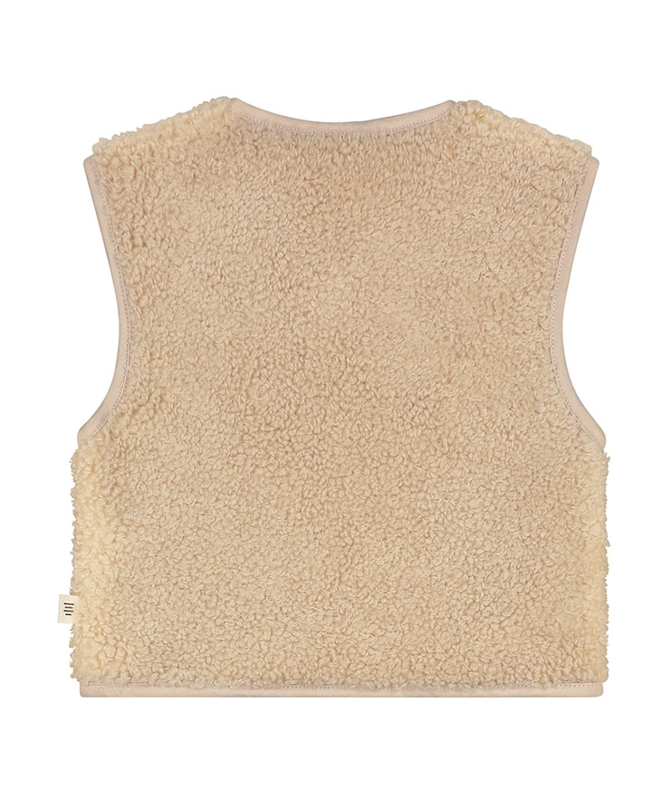Meisjes gilet beige