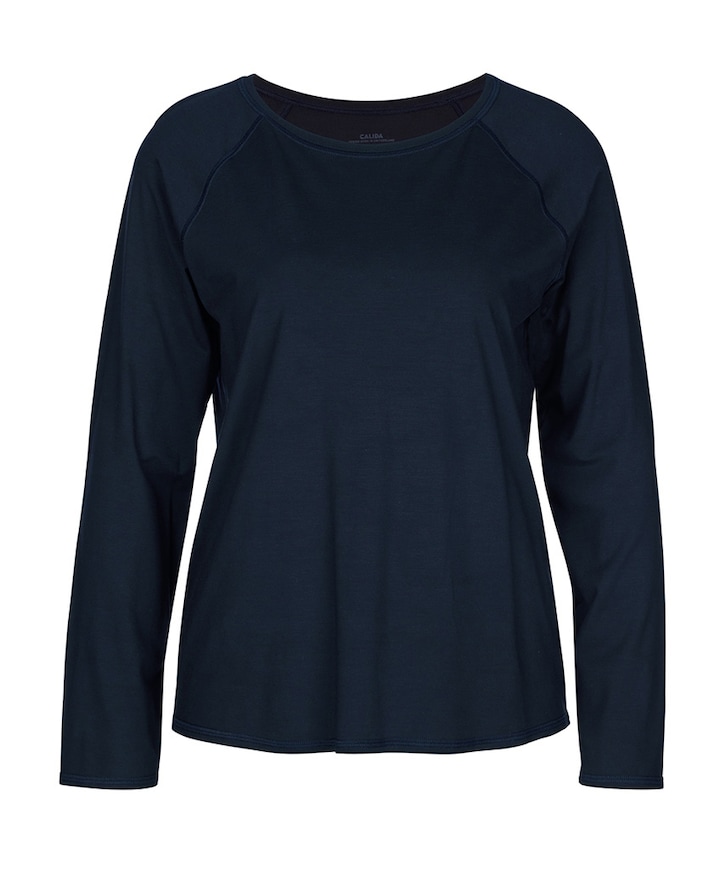 Dames pyjamatop blauw