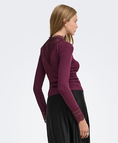 Dames longsleeve rood