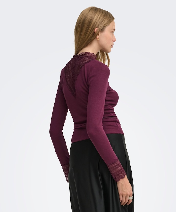 Dames longsleeve rood