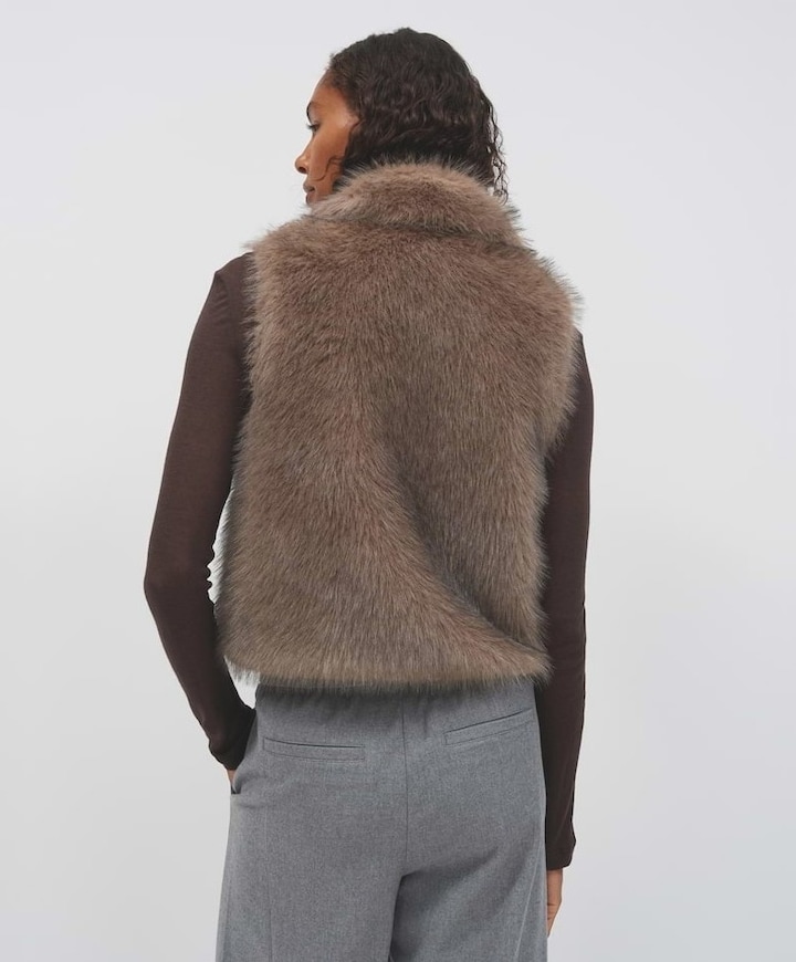 Dames gilet bruin