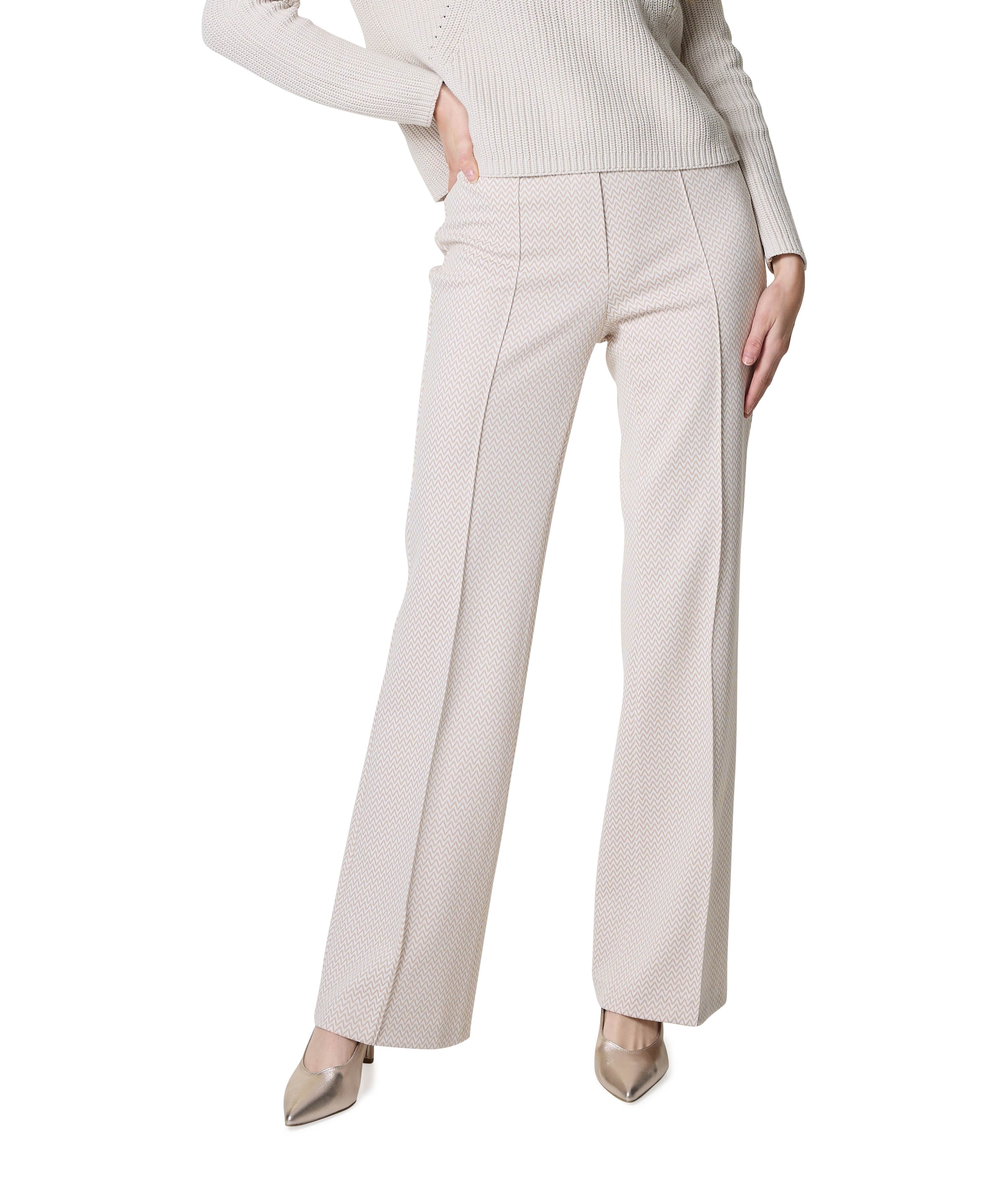 Bootcut Slim dames broek beige