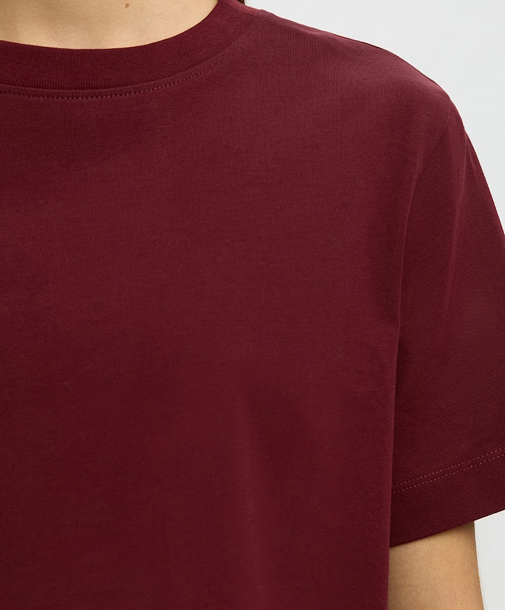 Dames T-shirt bordeaux