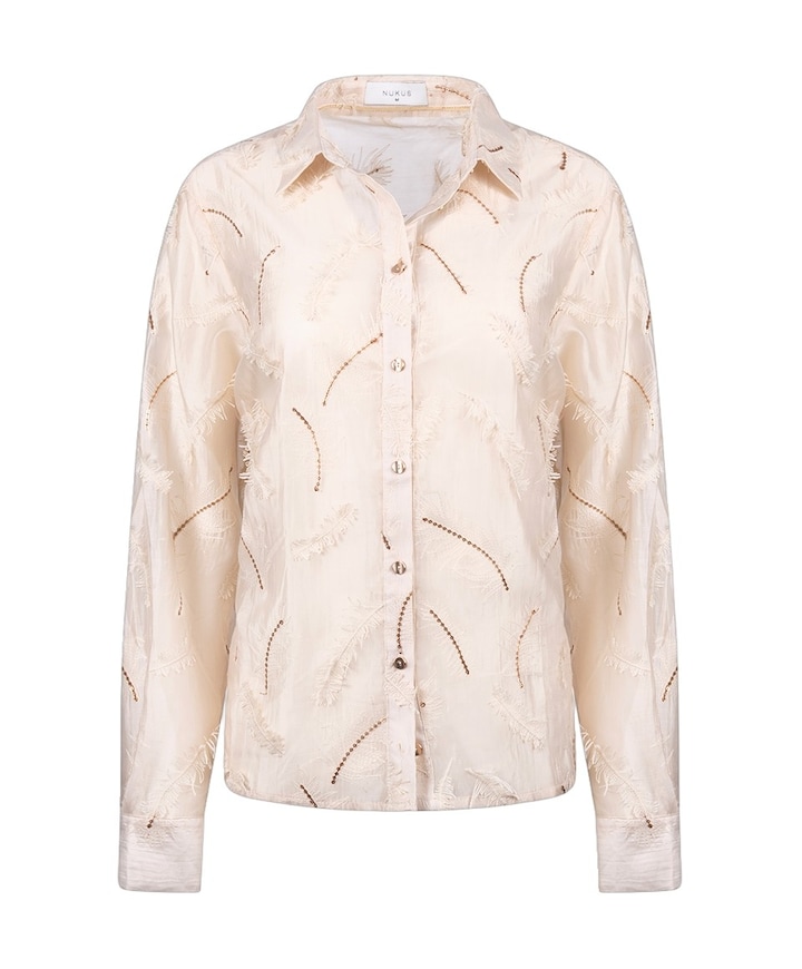 Dames blouse beige
