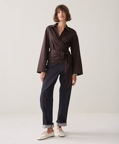 Dames blouse bruin