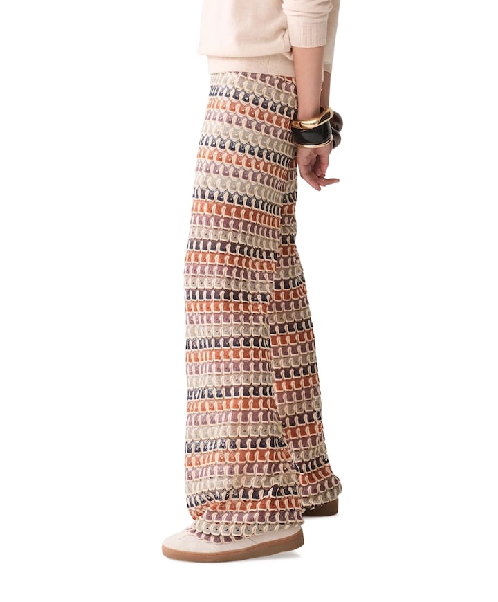 Crochet dames broek multicolor