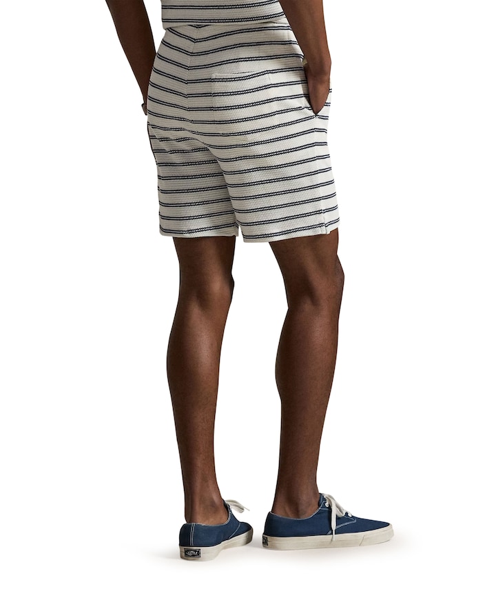 Knit heren korte broek ecru