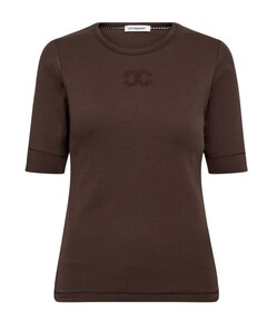 Dames t-shirt bruin