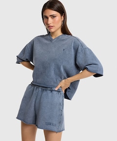 TEAM ALIX SWEAT SHORTS dames korte broek blauw