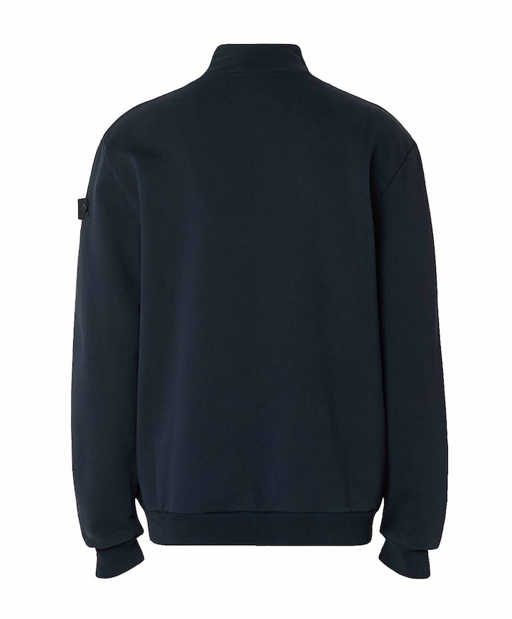 Heren trui met rits blauw