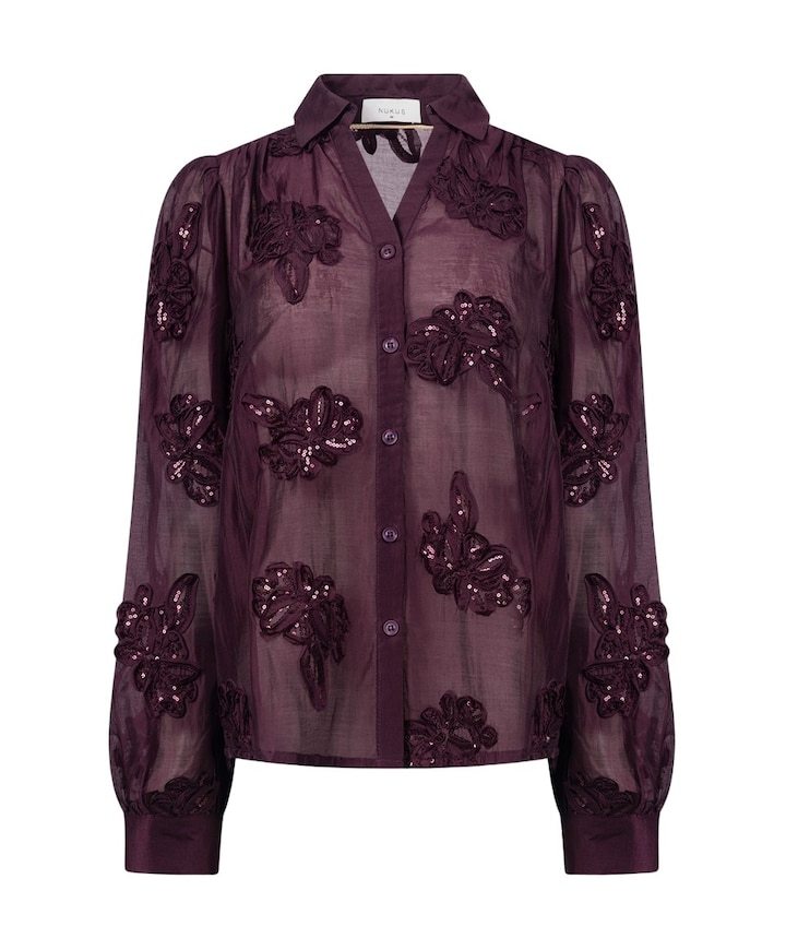 Dames blouse bordeaux