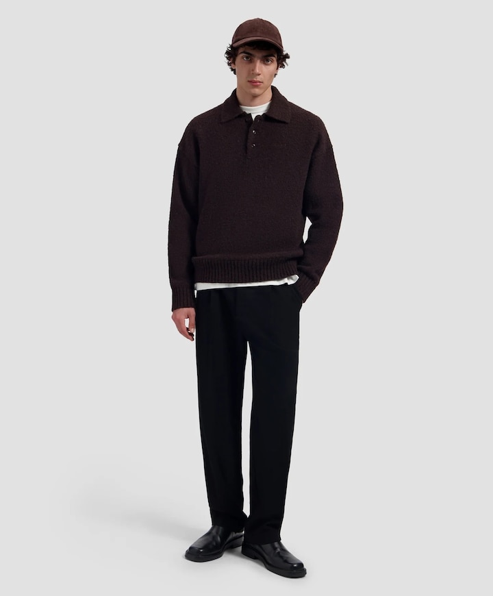 Heren polo bruin