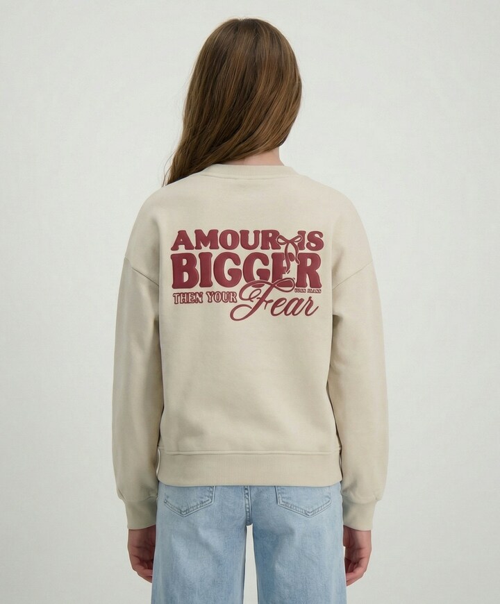 Meisjes sweater beige