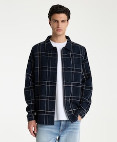 Heren overshirt blauw