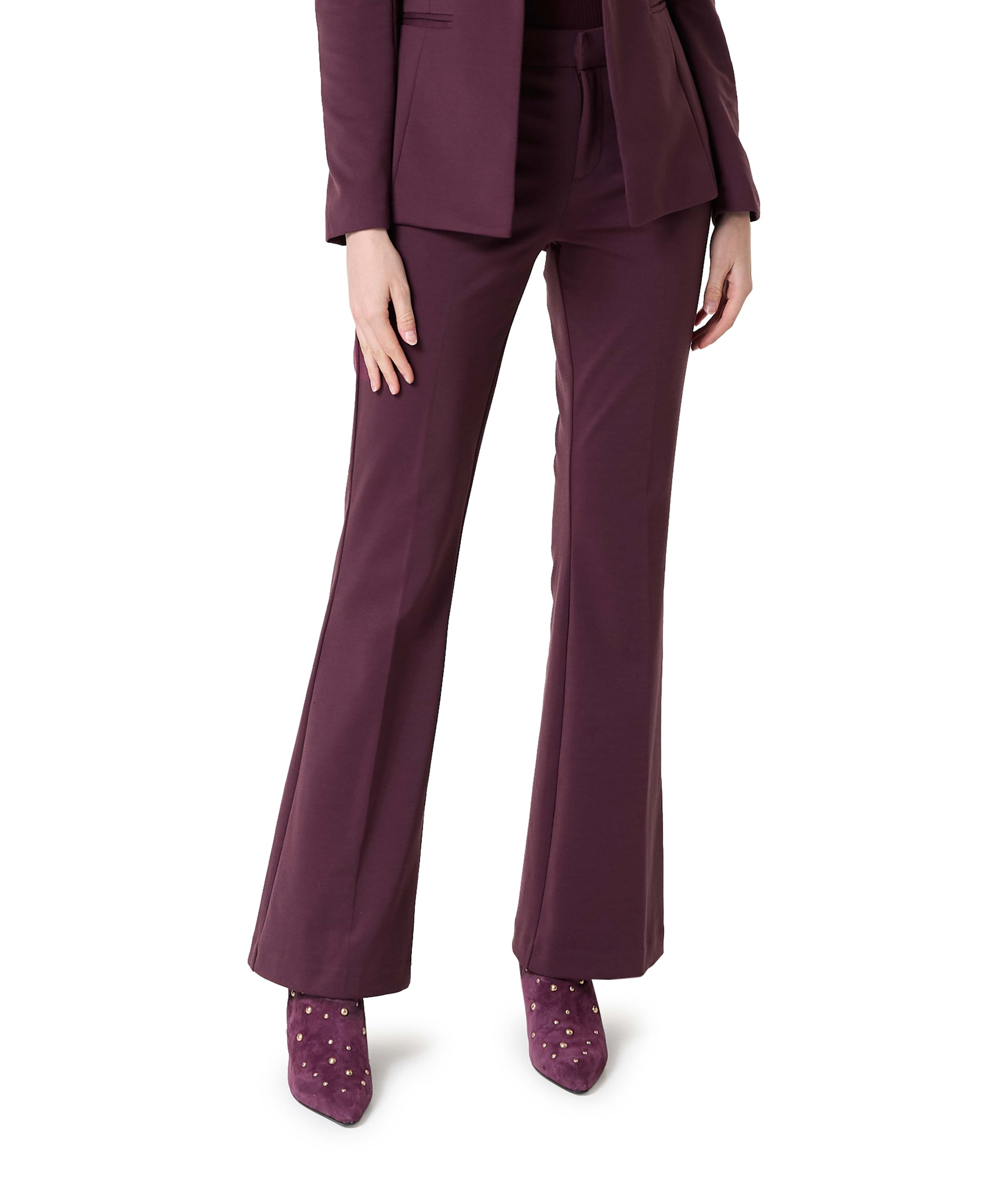 ONLPEACH MW FLARED PANT TLR NOOS dames broek rood