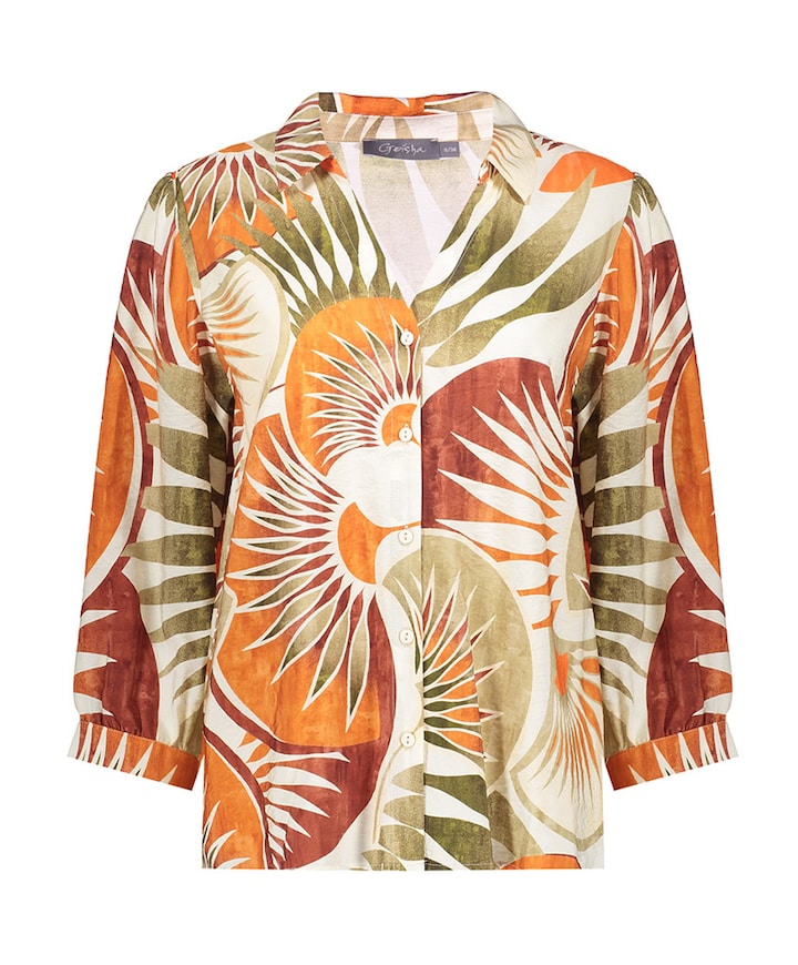 Dames blouse oranje