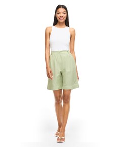 VIPRISILLA HW BERMUDA SHORTS/VOL - dames bermuda groen