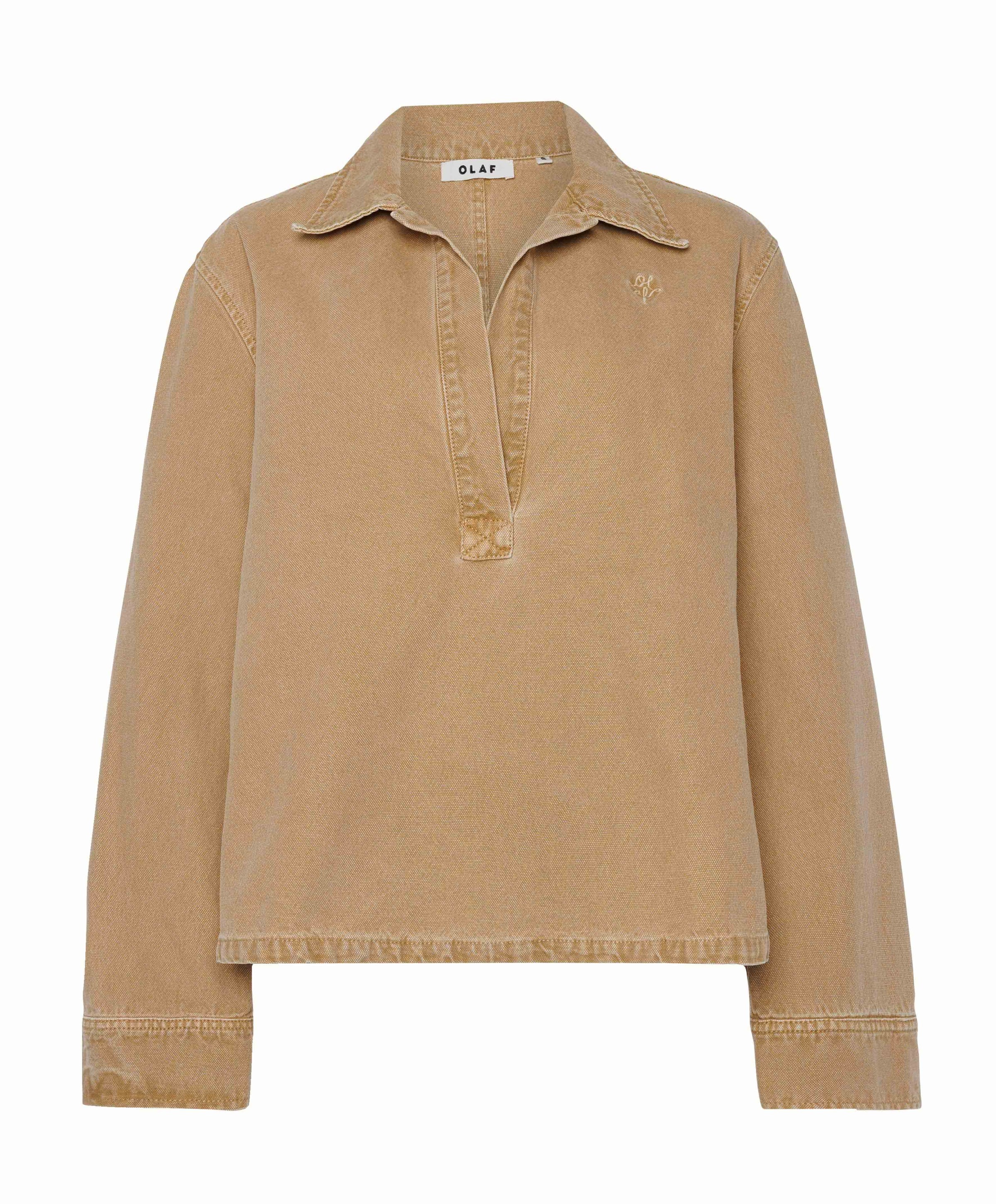 Dames blouse beige