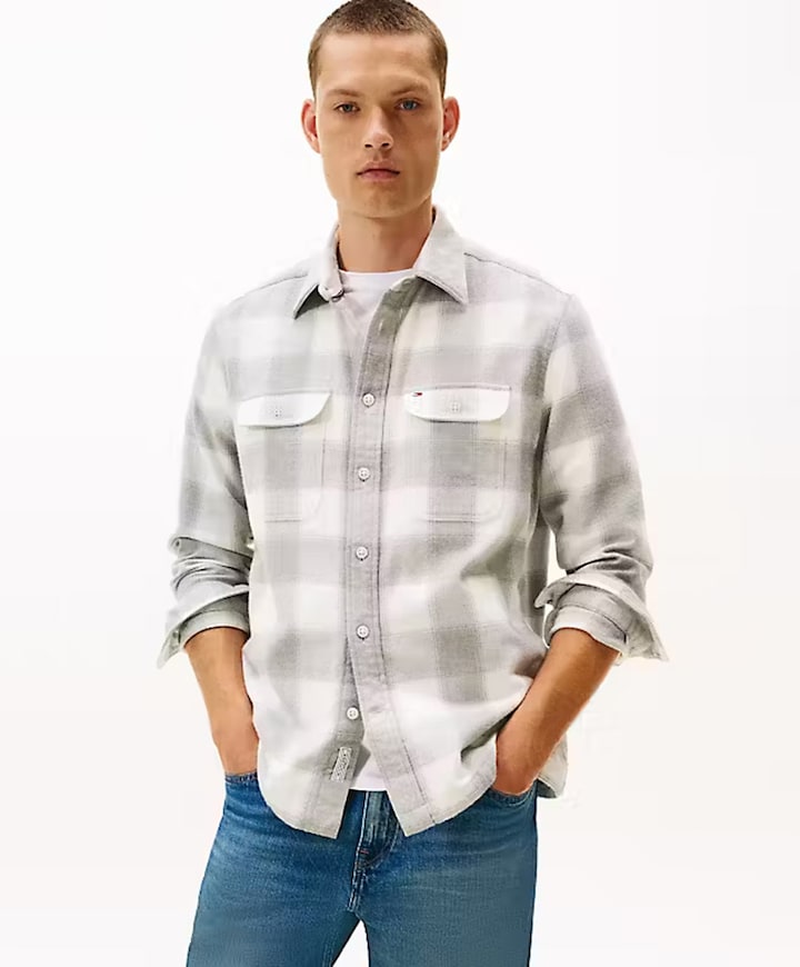 Heren overshirt ecru