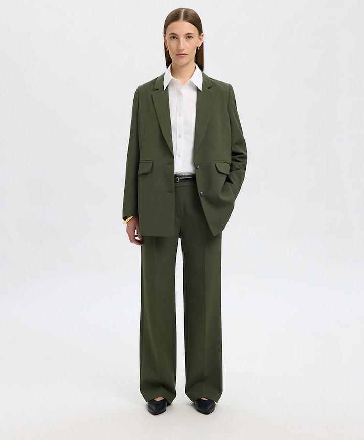 SLFRITA MW WIDE MEL NOOS broek groen