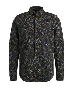 Heren overhemd lange mouw blauw