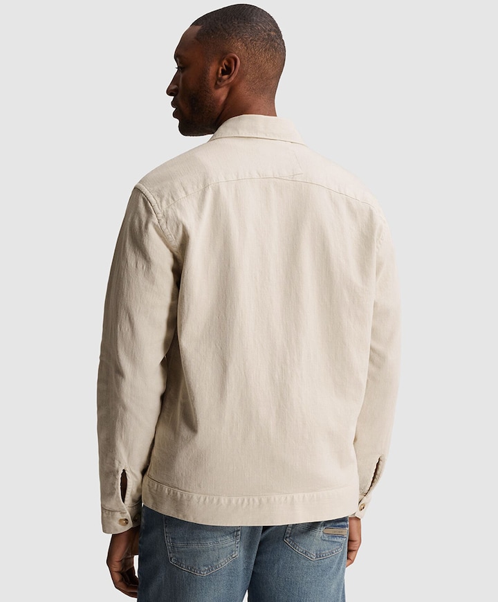 Heren overshirt beige