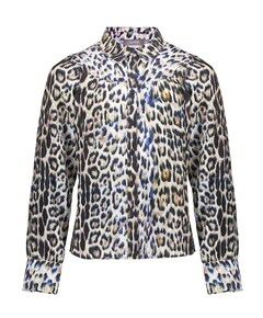 Meisjes blouse lange mouw beige