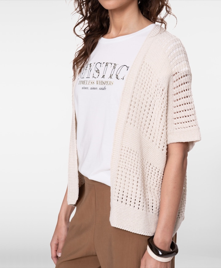Dames vest ecru
