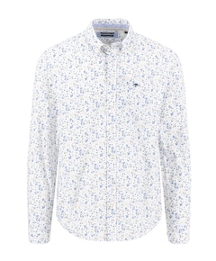 Heren overhemd lange mouw blauw